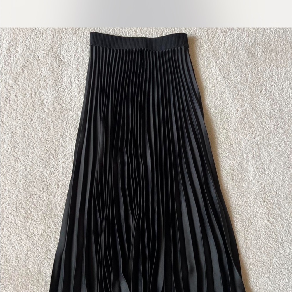 Elegant Black Pleated Skirt